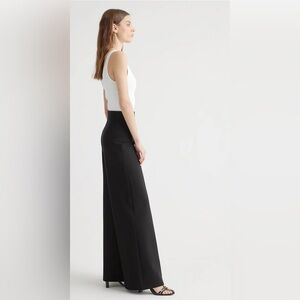 Max Studio Black Wide Leg Ponte Pants